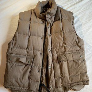 Eddie Bauer Goose Down Puffer Vest XL tan